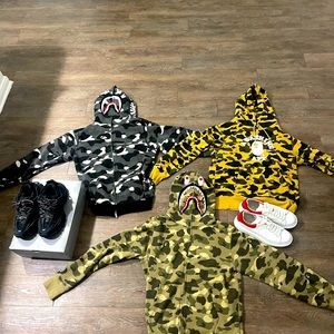 Bape , balenciaga , Alexander McQueen